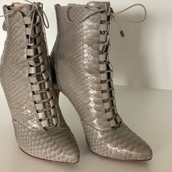 Alexandre Birman Gray Python Bootie - Picture 1 of 11